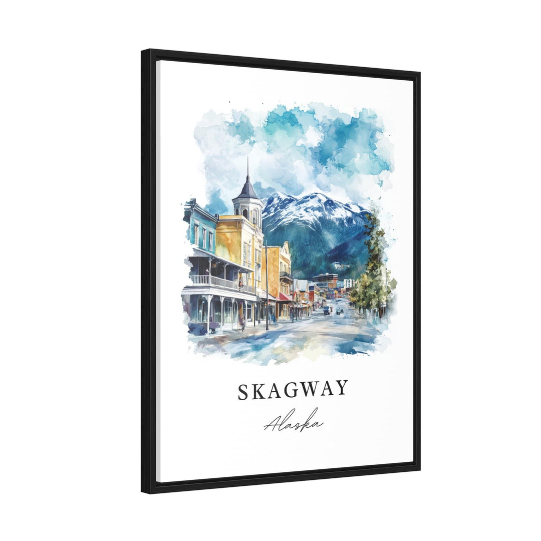 Skagway Alaska Wall Art, Skagway Print, Skagway Town Watercolor Art, Inside Passage AK Gift,