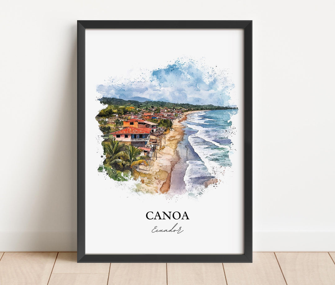 Canoa, Ecuador – Watercolor Art Print