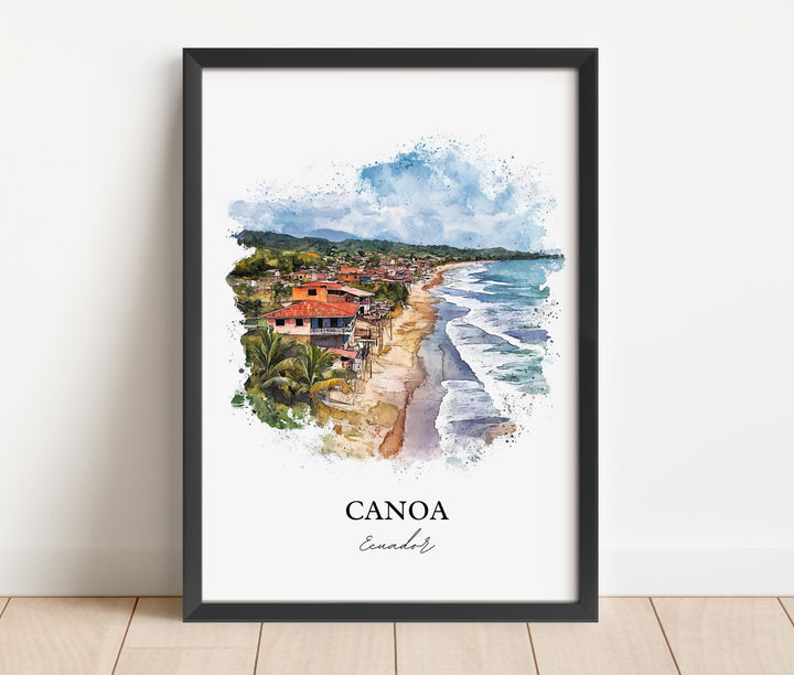 Canoa, Ecuador – Watercolor Art Print