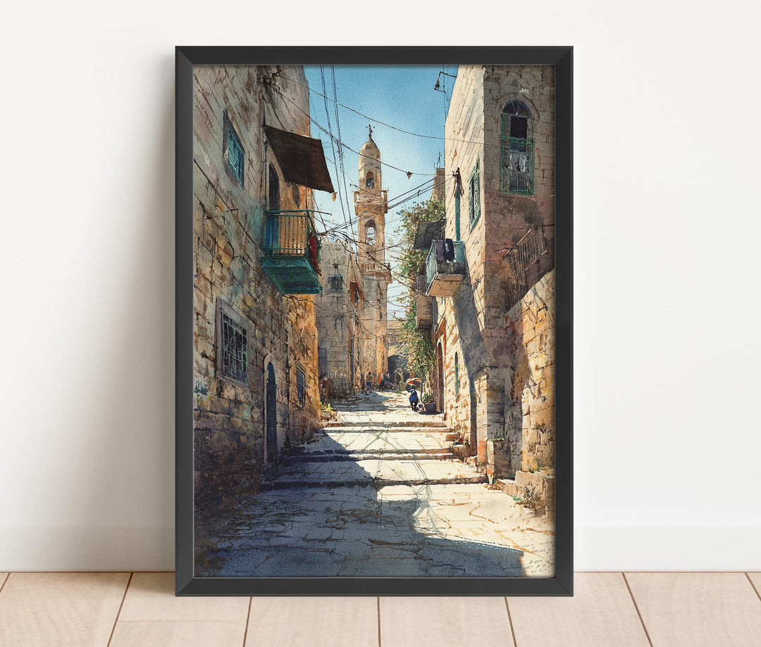 Bethlehem, Palestine – Watercolor Art Print