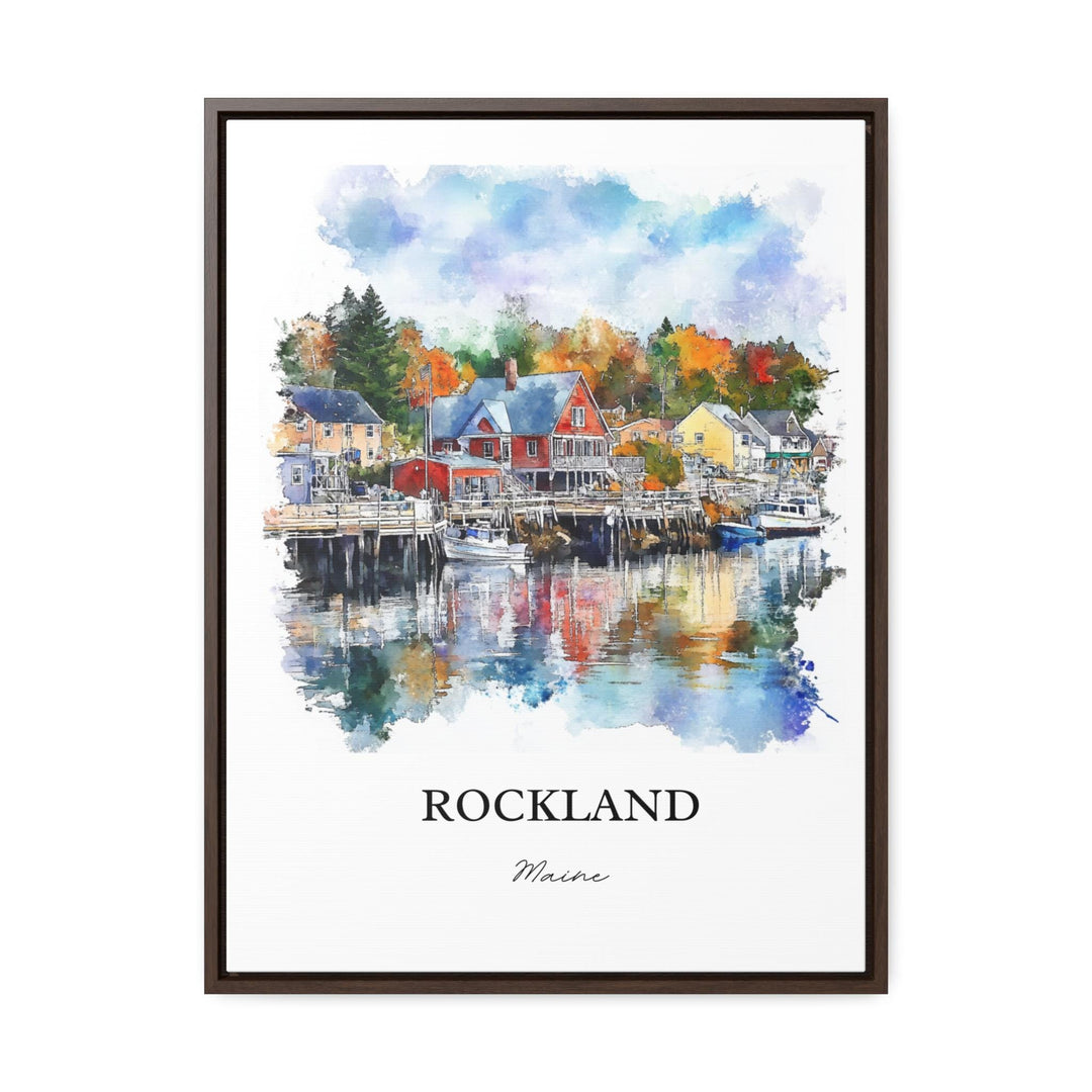 Rockland Maine Wall Art, Knox County Print, Maine Watercolor Art, Rockland ME Gift, Travel Print, Travel Poster, Housewarming Gift