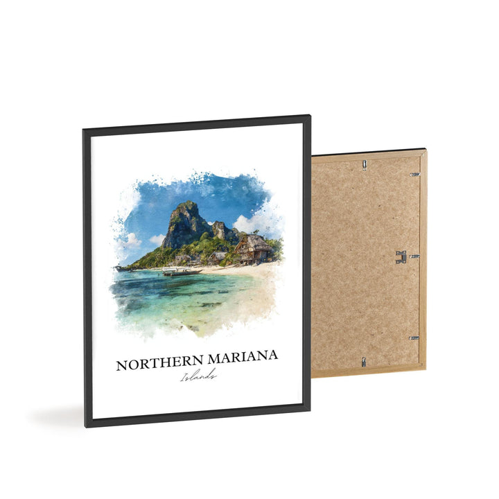 Northern Mariana Islands Art, Mariana Islands Print, Saipan Artwork, Mariana Islands Gift, Travel Print, Travel Poster, Housewarming Gift