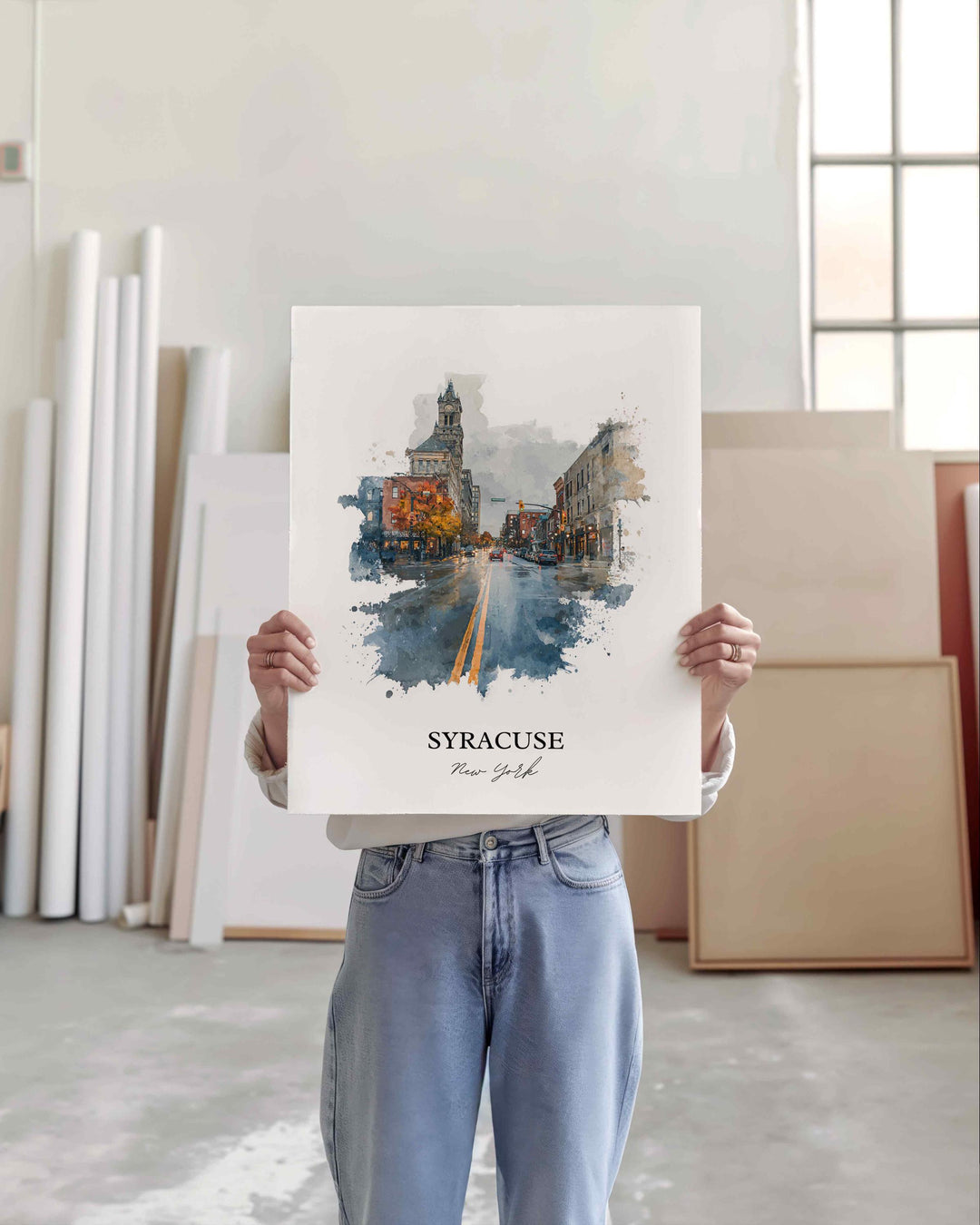 Syracuse, NY – Watercolor Art Print