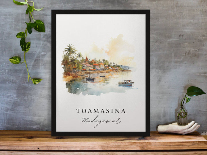 Toamasina wall art - Madagascar, Toamasina poster, Toamasina Wedding gift, Birthday present, Custom Text, Personalized Gift