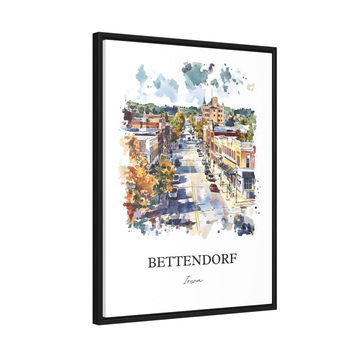 Bettendorf, Iowa, Watercolor Art Print