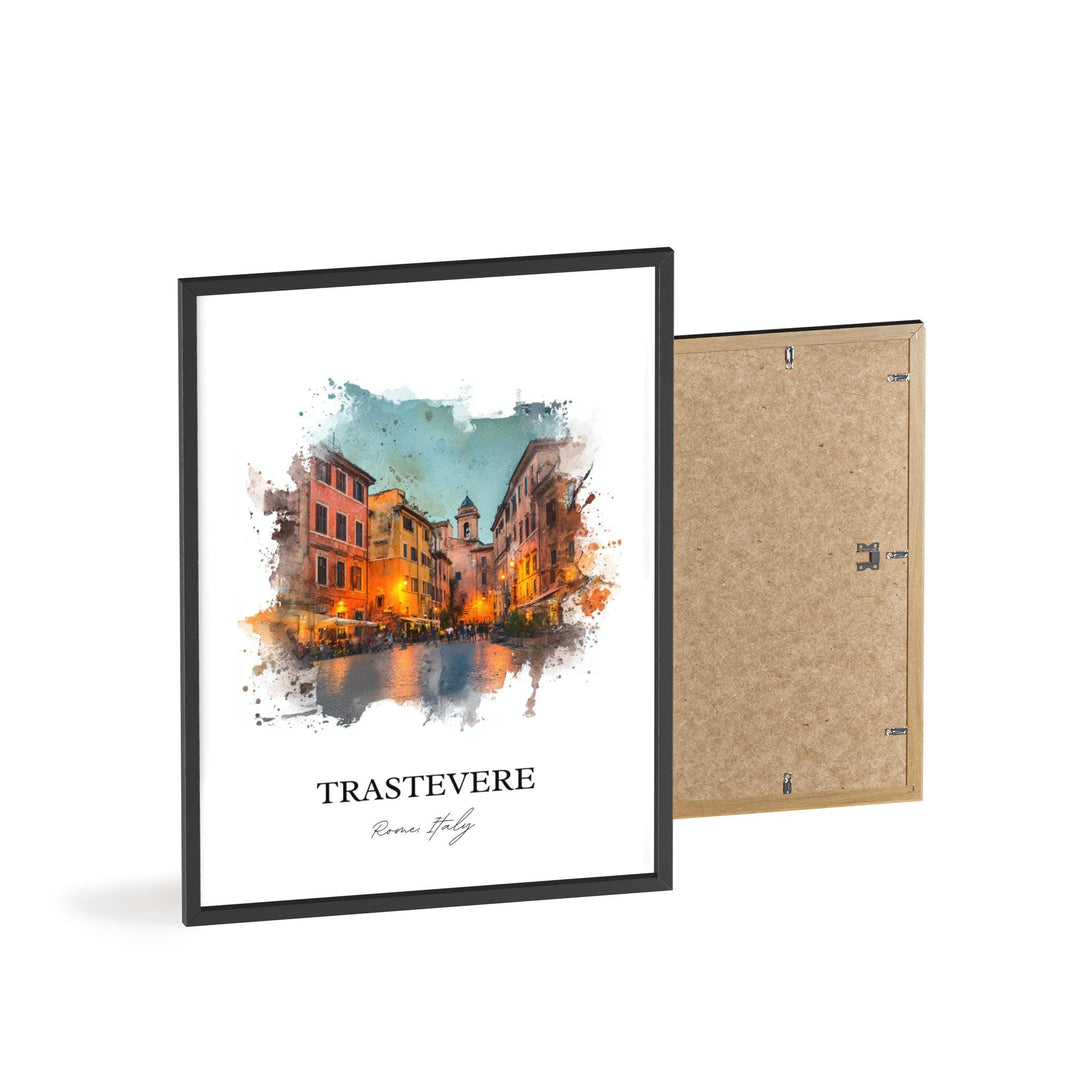Trastevere, Italy – Watercolor Art Print