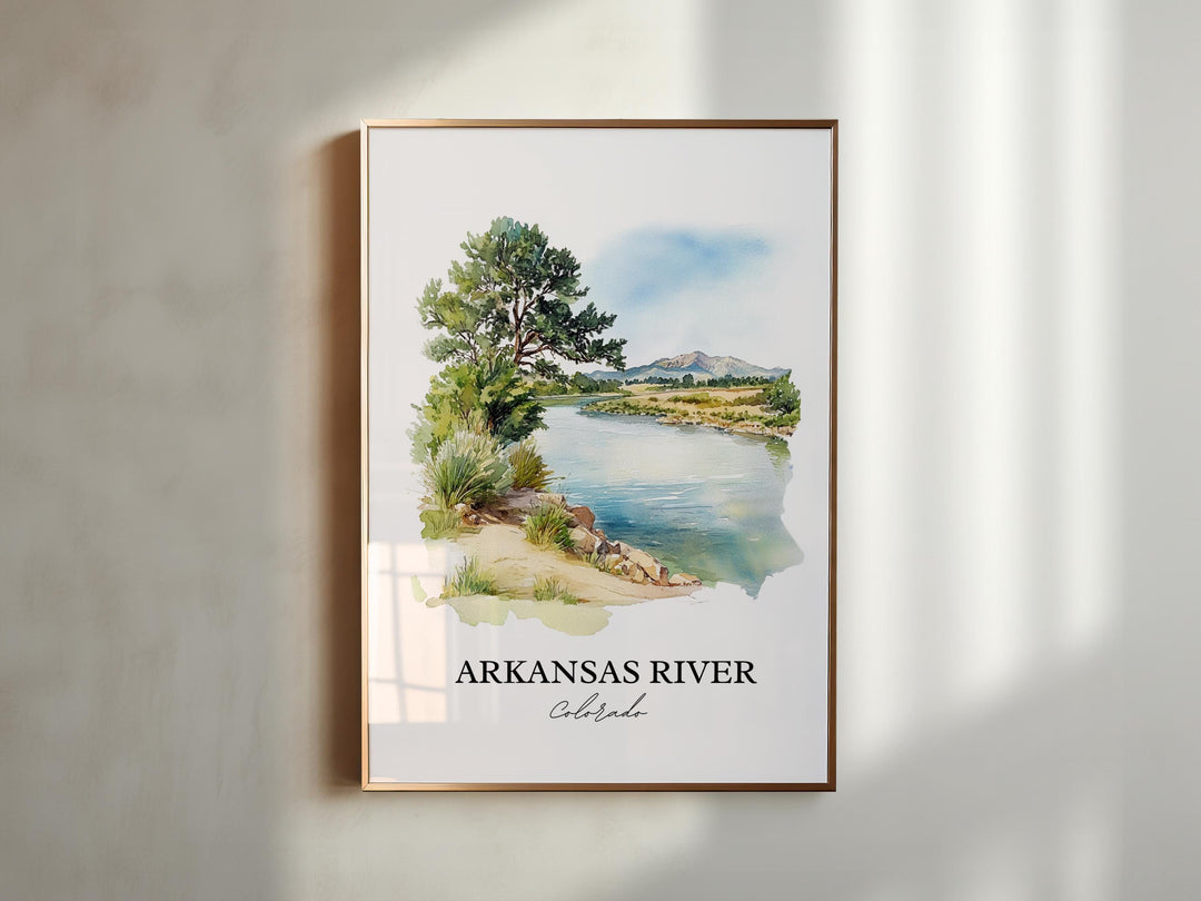 Arkansas River, Colorado, USA – Watercolor Art Print
