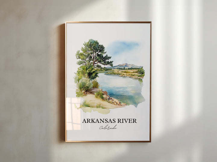 Arkansas River, Colorado, USA – Watercolor Art Print