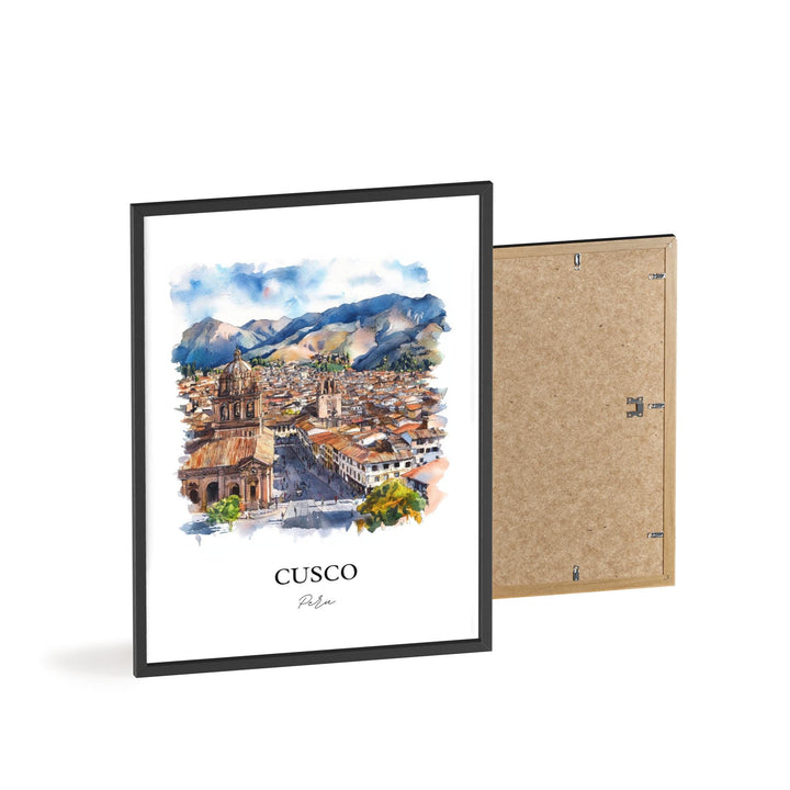 Cusco Peru Wall Art, Cusco Peru Print, Peru Watercolor Art, Cusco Peru Gift, Travel Print, Travel Poster, Housewarming Gift