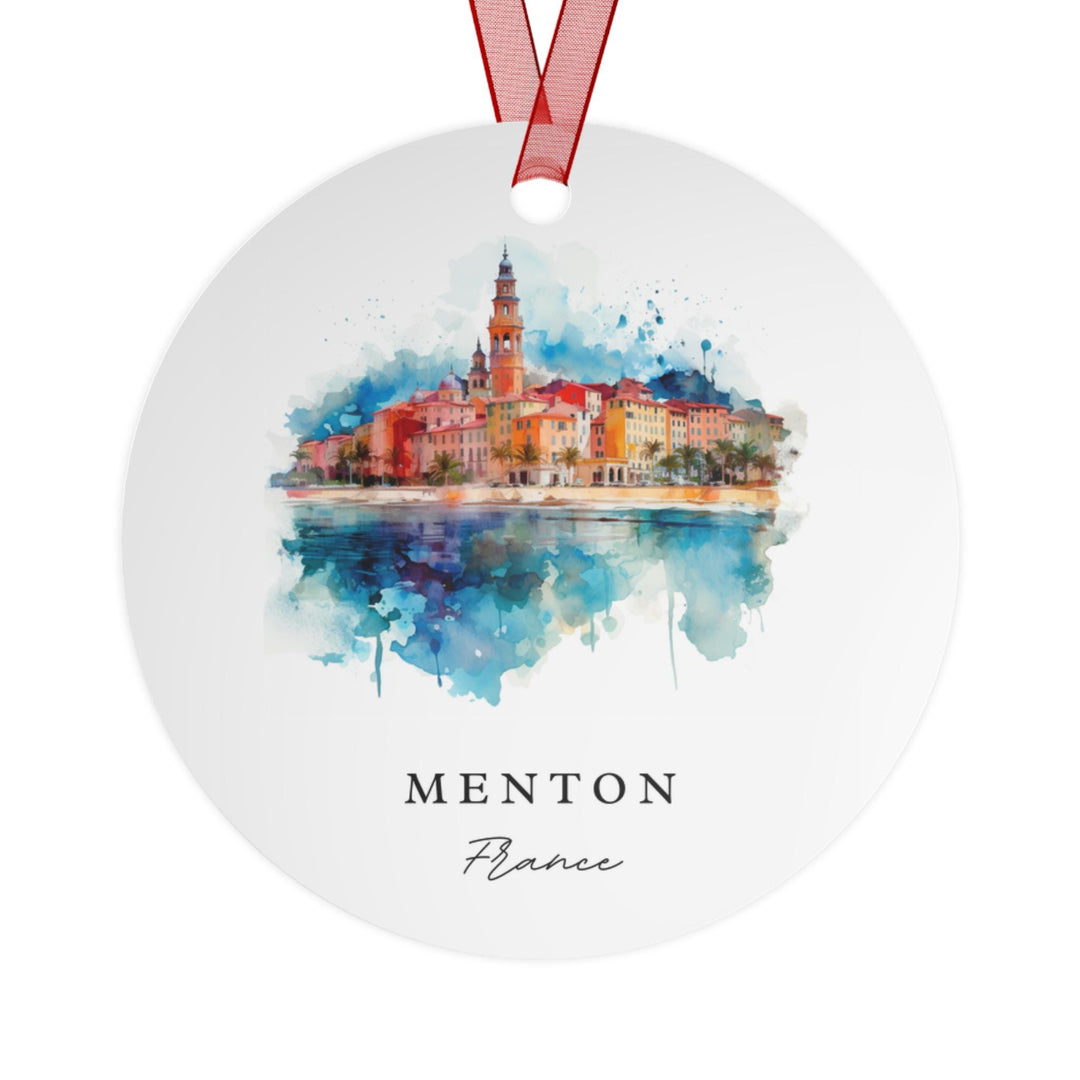 Menton France Ornament: Unique Menton Souvenir, Menton FR Xmas Decor, and Authentic Menton France Gift