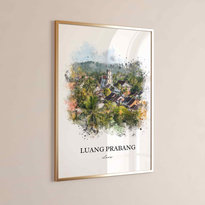 Luang Prabang, Laos – Watercolor Art Print