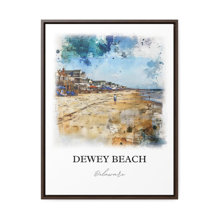 Dewey Beach Art, Sussex County County Print, Delaware Watercolor Art, Dewey Beach DE Gift, Travel Print, Travel Poster, Housewarming Gift