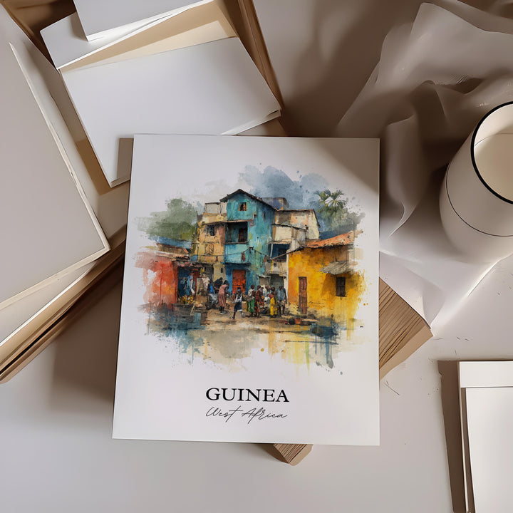 French Guinea Wall Art, South America Print, French Guinea Artwork, French Guinea Gift, Travel Print, Travel Poster, Housewarming Gift
