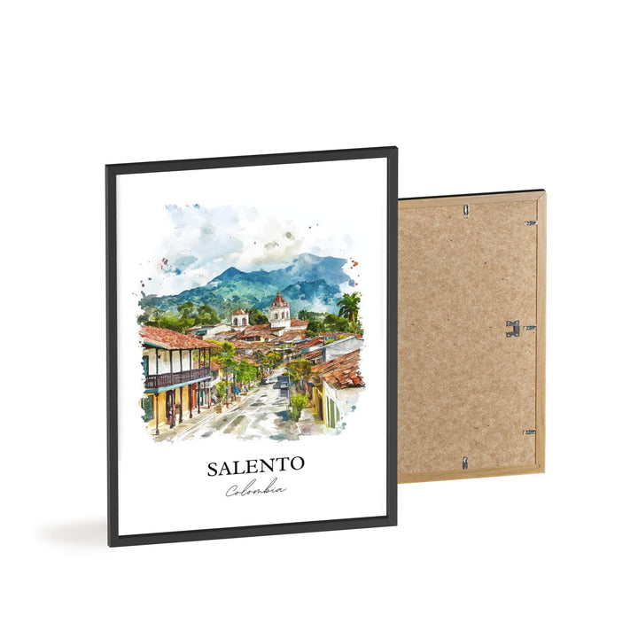 Salento Colombia Wall Art, Bogotá Print, Colombia Watercolor Art, Salento Colombia Gift, Travel Print, Travel Poster, Housewarming Gift