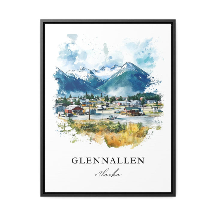 Glennallen AK Wall Art, Glennallen Print, Glennallen Watercolor, Copper River Alaska Gift, Travel Poster, Housewarming Gift
