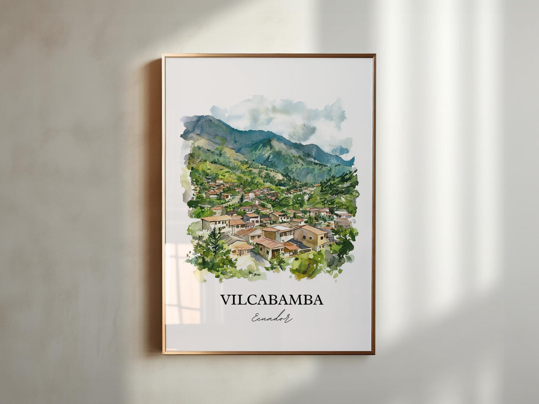 Vilcabamba, Ecuador – Watercolor Art Print