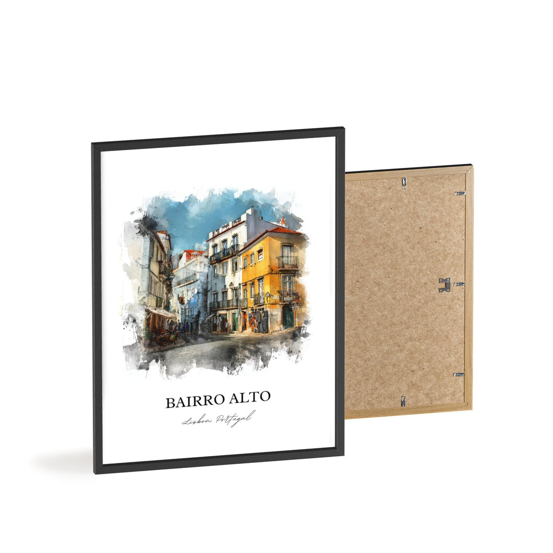 Bairro Alta, Portugal – Watercolor Art Print