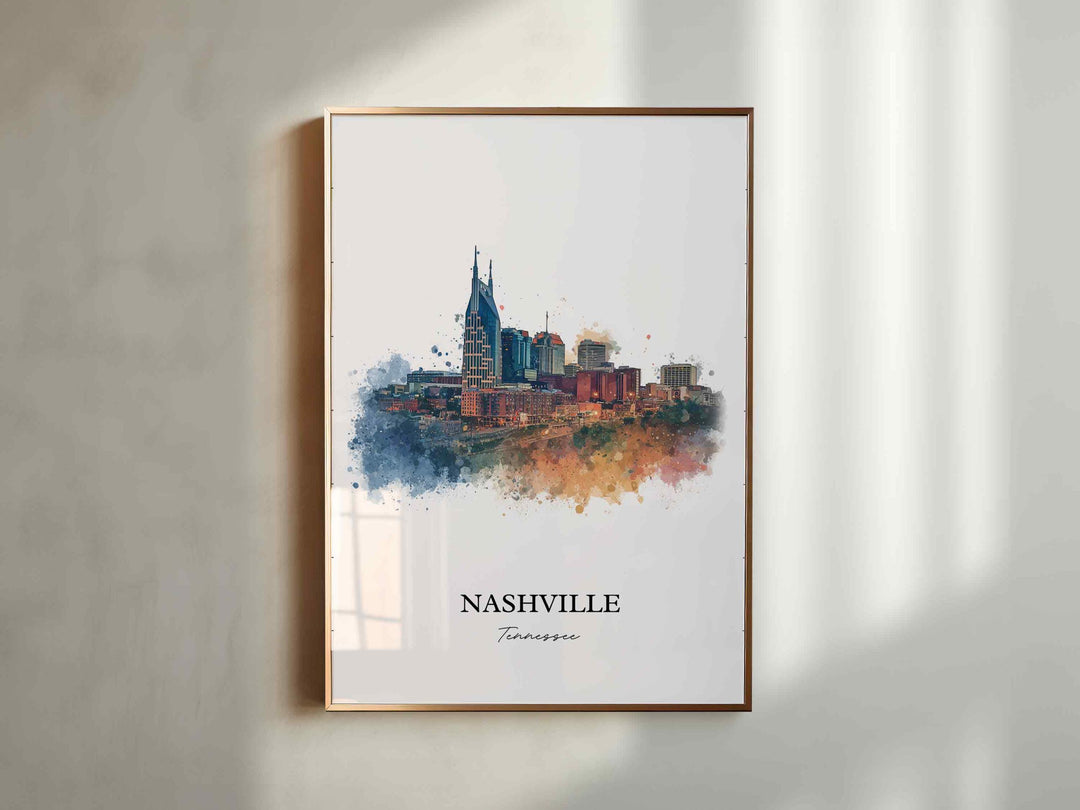 Nashville, Tennessee – Watercolor Art Print