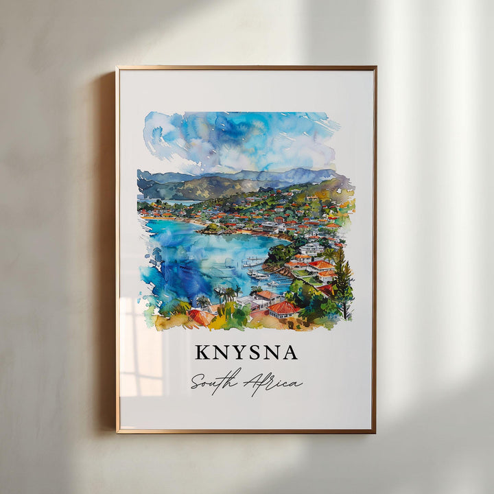 Knysna South Africa Art, Garden Route SA Print, Knysna Watercolor Art, Knysna Gift, Travel Poster, Housewarming Gift