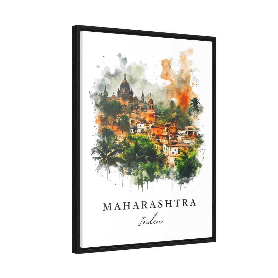 Maharashtra traditional travel art - India, Maharashtra print, Wedding gift, Birthday present, Custom Text, Perfect Gift