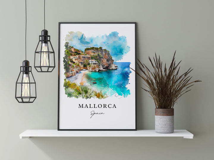 Mallorca Art Print, Spain Print, Mallorca Wall Art, Balearic Islands Gift, Travel Print, Travel Poster, Travel Gift, Housewarming Gift