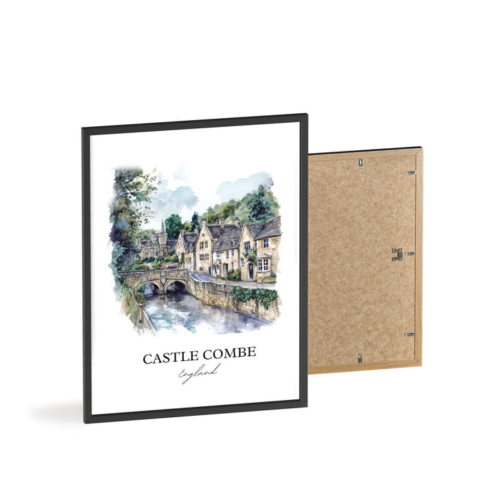 Castle Comb Wall Art, Wiltshire Print, England Watercolor Art, Castle Comb England Gift, Travel Print, Travel Poster, Housewarming Gift
