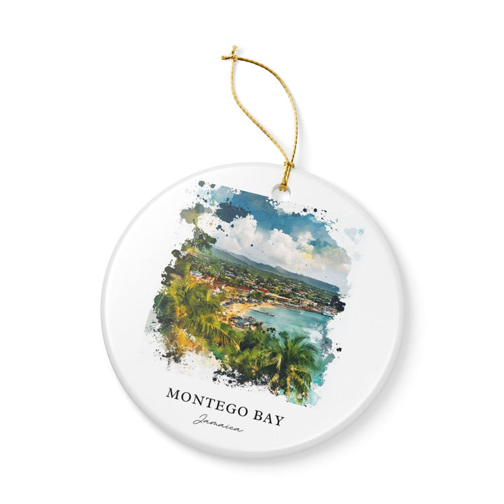 Montego Bay Ornament: Unique Montego Bay Souvenir, Jamaica Xmas Decor, and Authentic Montego Bay Jamaica Gift