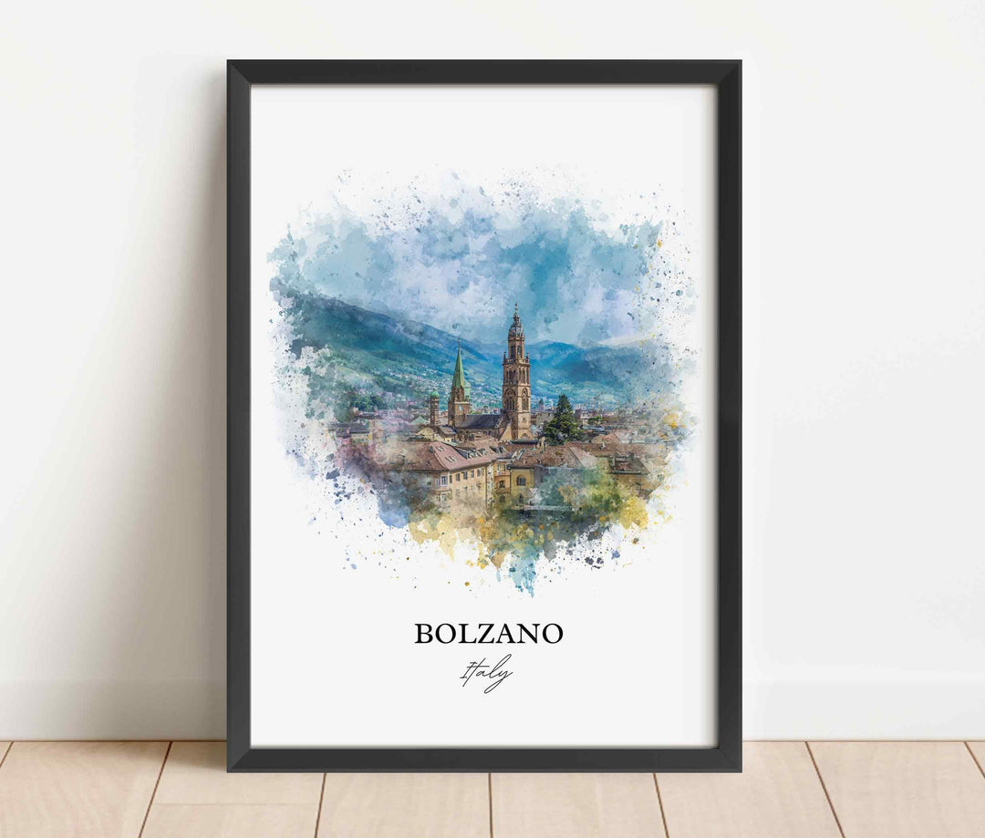 Bolzano, Italy – Watercolor Art Print