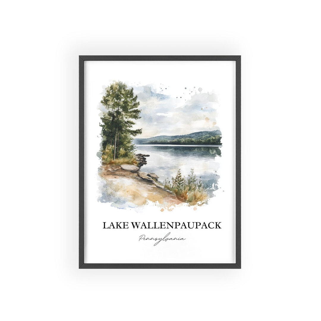 Lake Wallenpaupack Art, Tafton PA Print, Pennsylvania Watercolor, Lake Wallenpaupack Gift, Travel Print, Travel Poster, Housewarming Gift