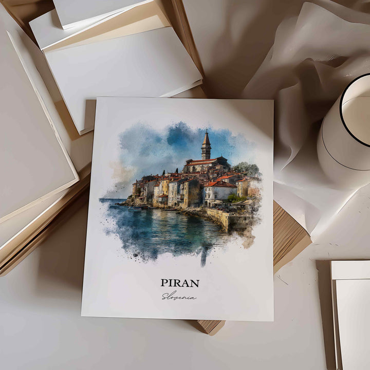Piran, Slovenia – Watercolor Art Print