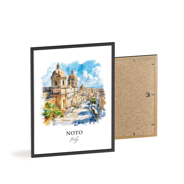 Noto Italy Wall Art, Sicily Italy Print, Italy Watercolor Art, Noto Italy Gift, Travel Print, Travel Poster, Housewarming Gift