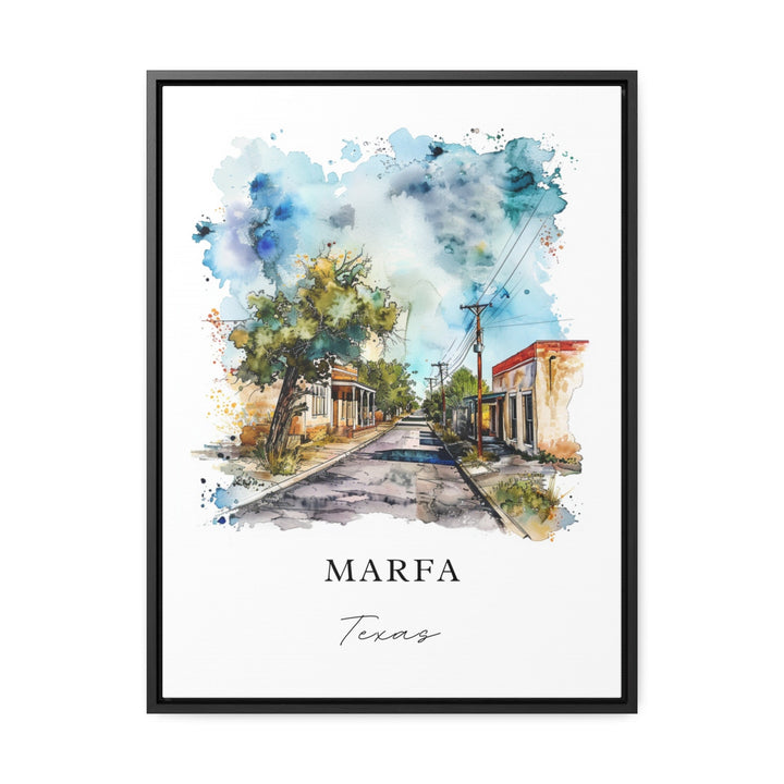 Marfa TX Wall Art, Marfa Texas Print, Marfa Watercolor, Marfa Texas Gift,