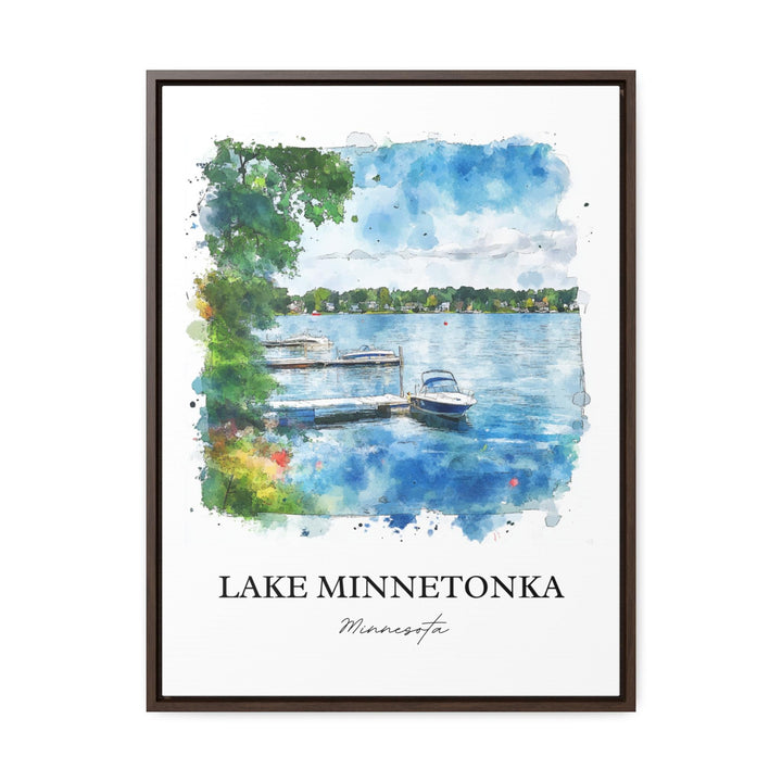 Lake Minnetonka Wall Art, Minneapolis Print, Minnesota Watercolor Art, Lake Minnetonka Gift, Travel Print, Travel Poster, Housewarming Gift
