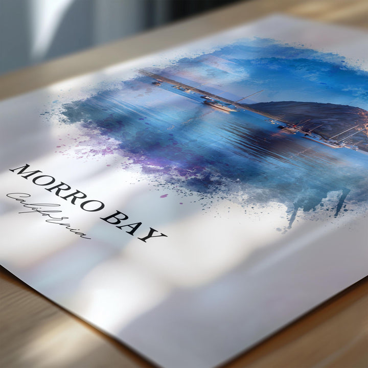 Morro Bay, CA – Watercolor Art Print