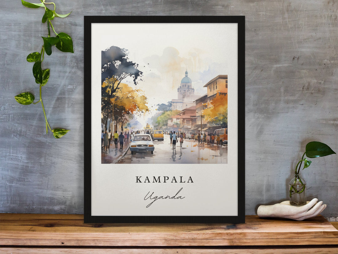 Kampala wall art - Uganda, Kampala poster, Kampala Wedding gift, Uganda Birthday present, Custom Text, Personalised Gift