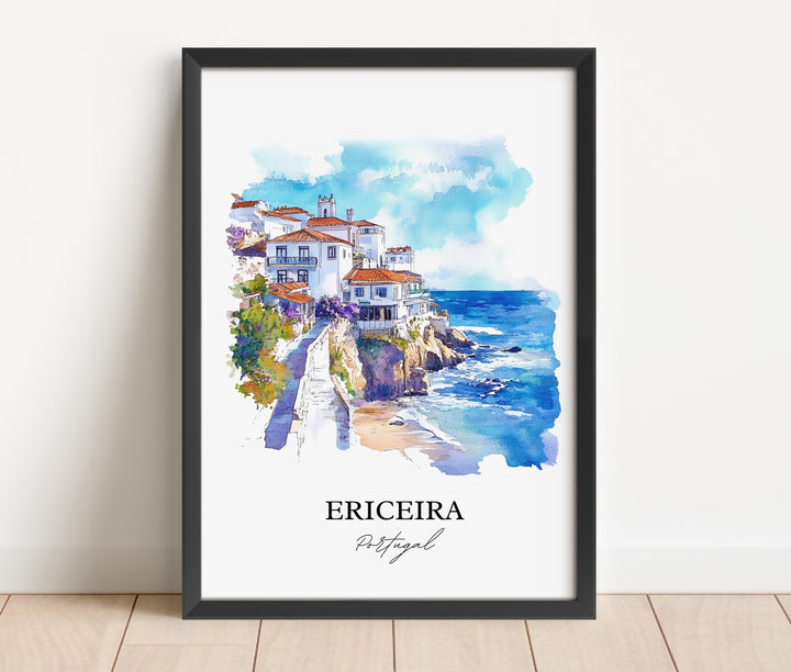 Ericeira, Portugal – Watercolor Art Print