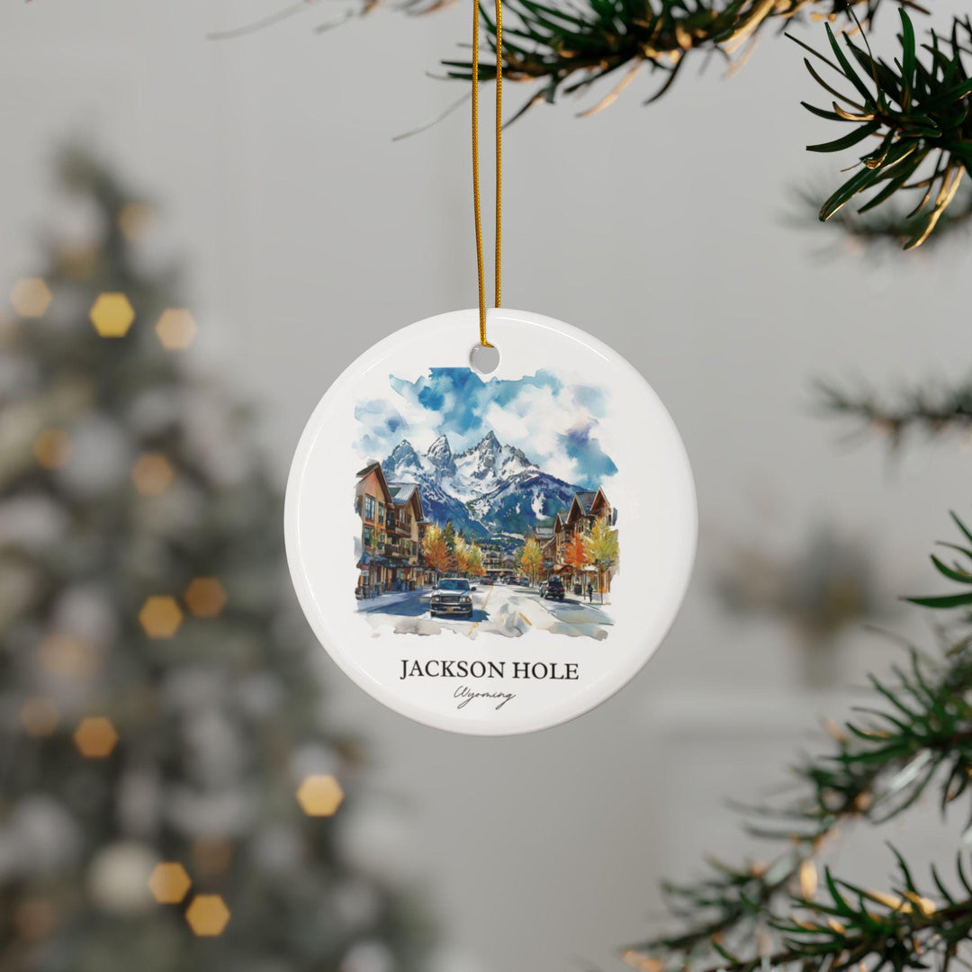 Jackson Hole Ornament: Unique Jackson Hole WY Souvenir, Jackson Hole Xmas Decor, and Authentic Wyoming Gift