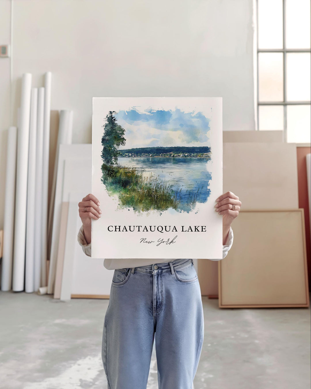 Chautauqua Lake Art, Chautauqua NY Print, Jamestown New York Artwork, Chautauqua Lake Gift, Travel Print, Travel Poster, Housewarming Gift