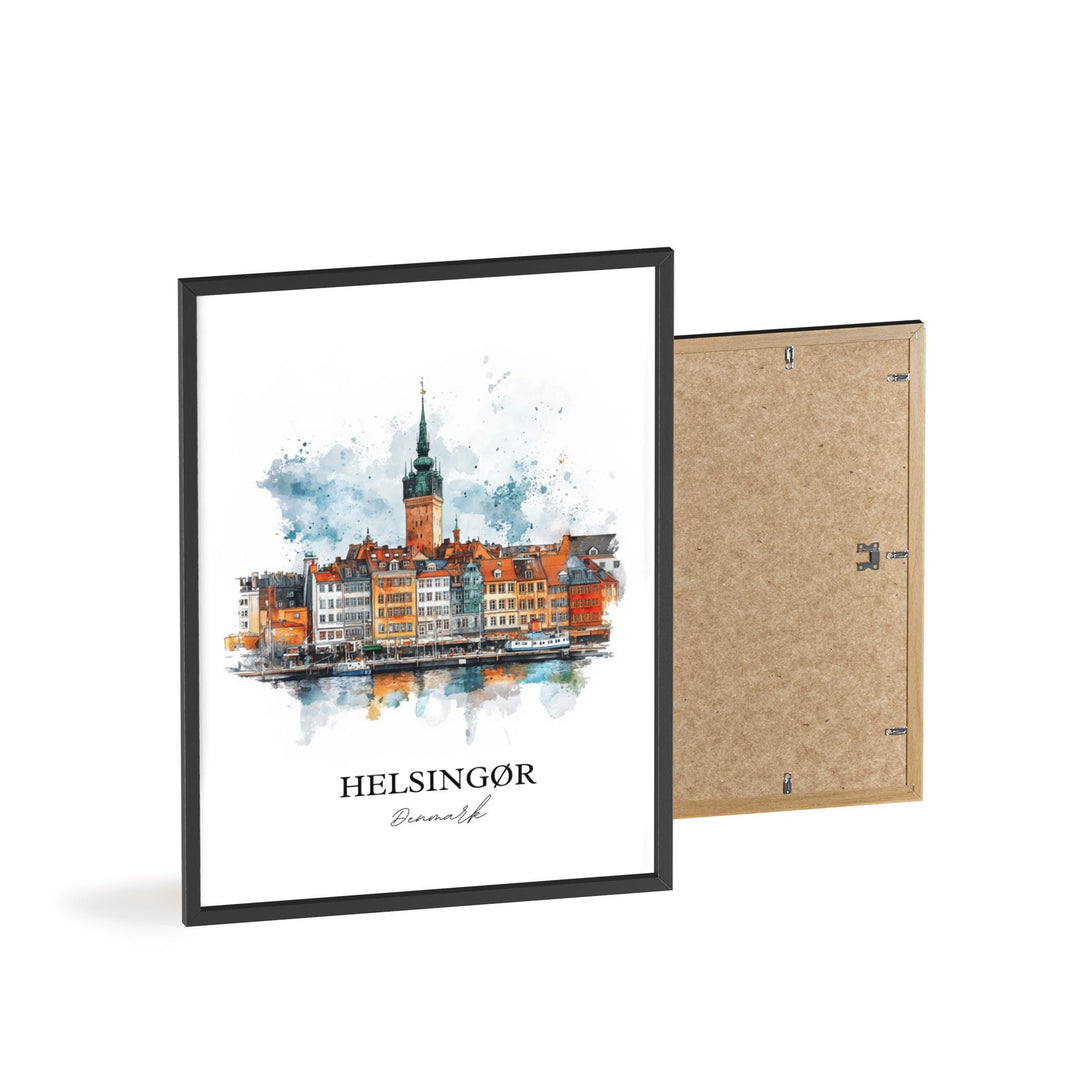 Helsingør, Denmark – Watercolor Art Print