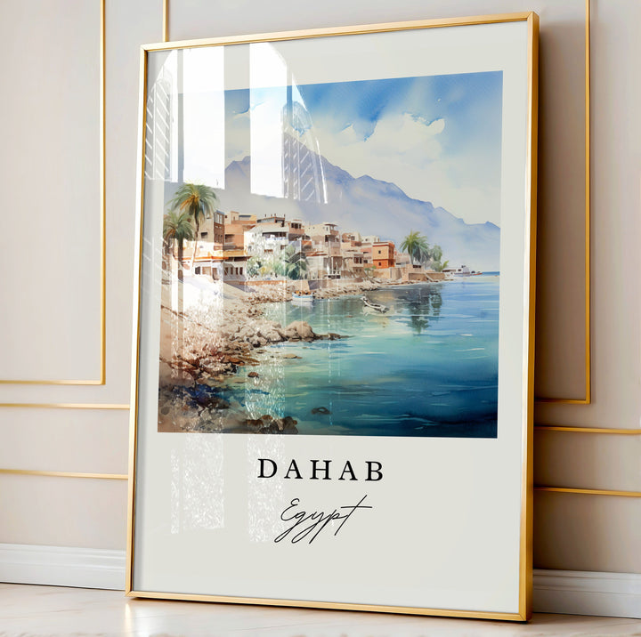 Dahab Egypt wall art - Egypt, Dahab print, Dahab Egypt Wedding gift, Birthday present, Custom Text, Perfect Gift