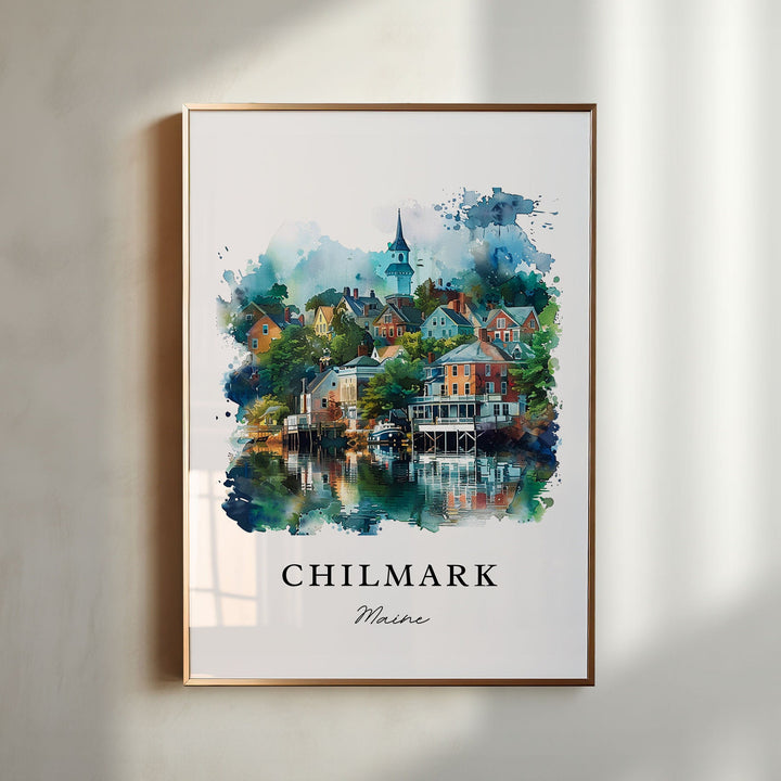 Chilmark MA Wall Art, Marthas Vineyard Print, Chilmark Watercolor Art, Chilmark MA Gift,