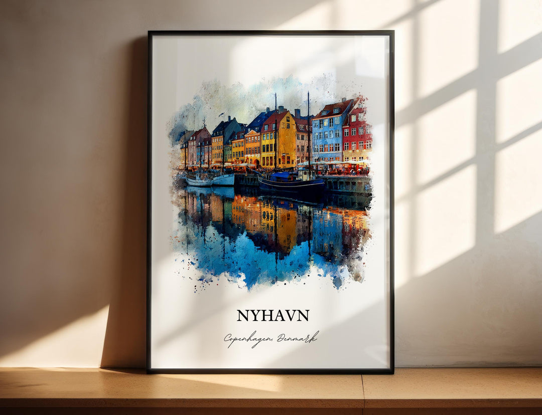 Nyhavn, Denmark – Watercolor Art Print