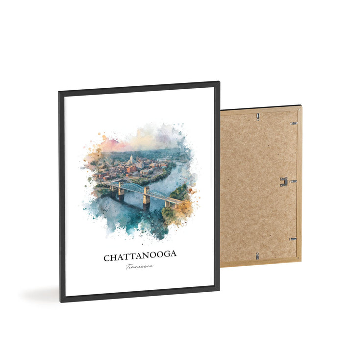 Chattanooga, Tennessee – Watercolor Art Print