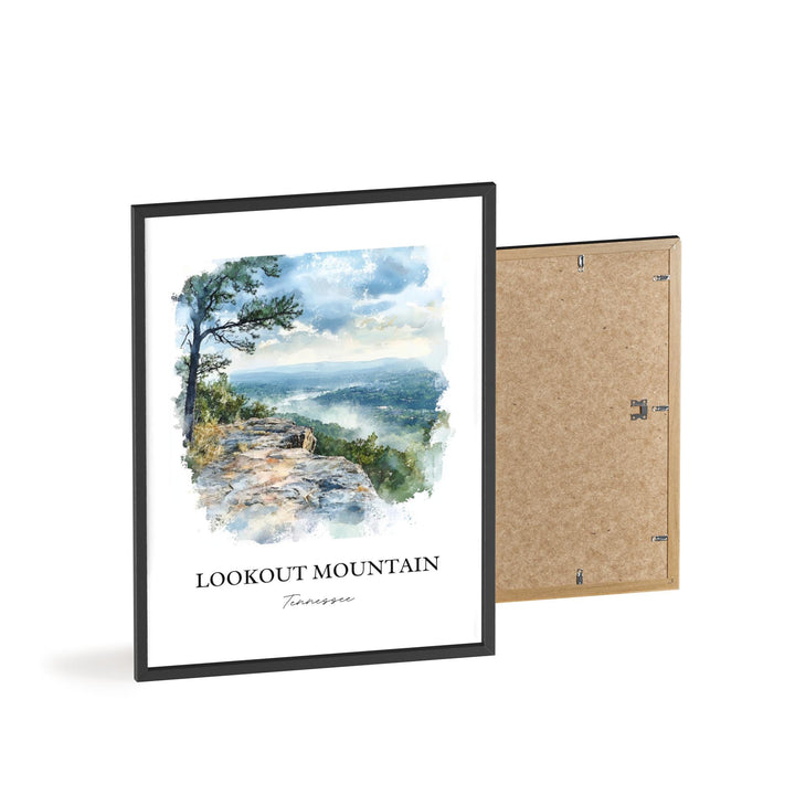 Lookout Mountain Wall Art, Ruby Falls Print, Tennessee Watercolor Art, Lookout Mountain Gift, Travel Print, Travel Poster, Housewarming Gift
