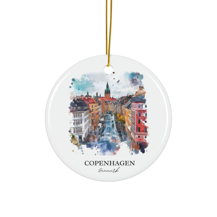 Copenhagen Ornament: Unique Copenhagen Souvenir, Copenhagen Xmas Decor, and Authentic Denmark Gift