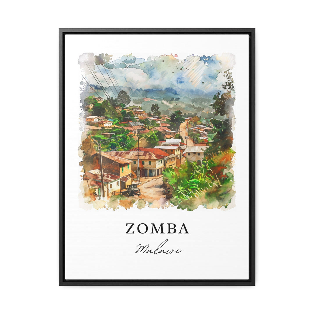 Zomba Malawi Wall Art, Zomba Print, Zomba Watercolor, Zomba Malawi Gift,