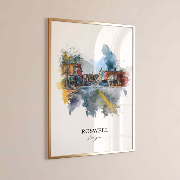 Roswell, Georgia – Watercolor Art Print