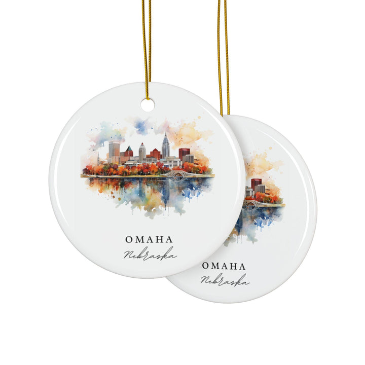 Omaha Nebraska Ornament: Unique Omaha NE Souvenir, Omaha Decor, and Omaha Nebraska Christmas Gift