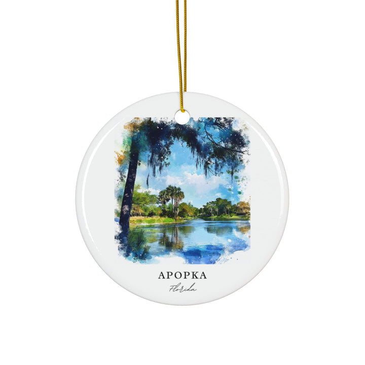 Apopka FL Ornament: Unique Apopka Souvenir, Apopka Xmas Decor, and Authentic Kissimmee FL Gift
