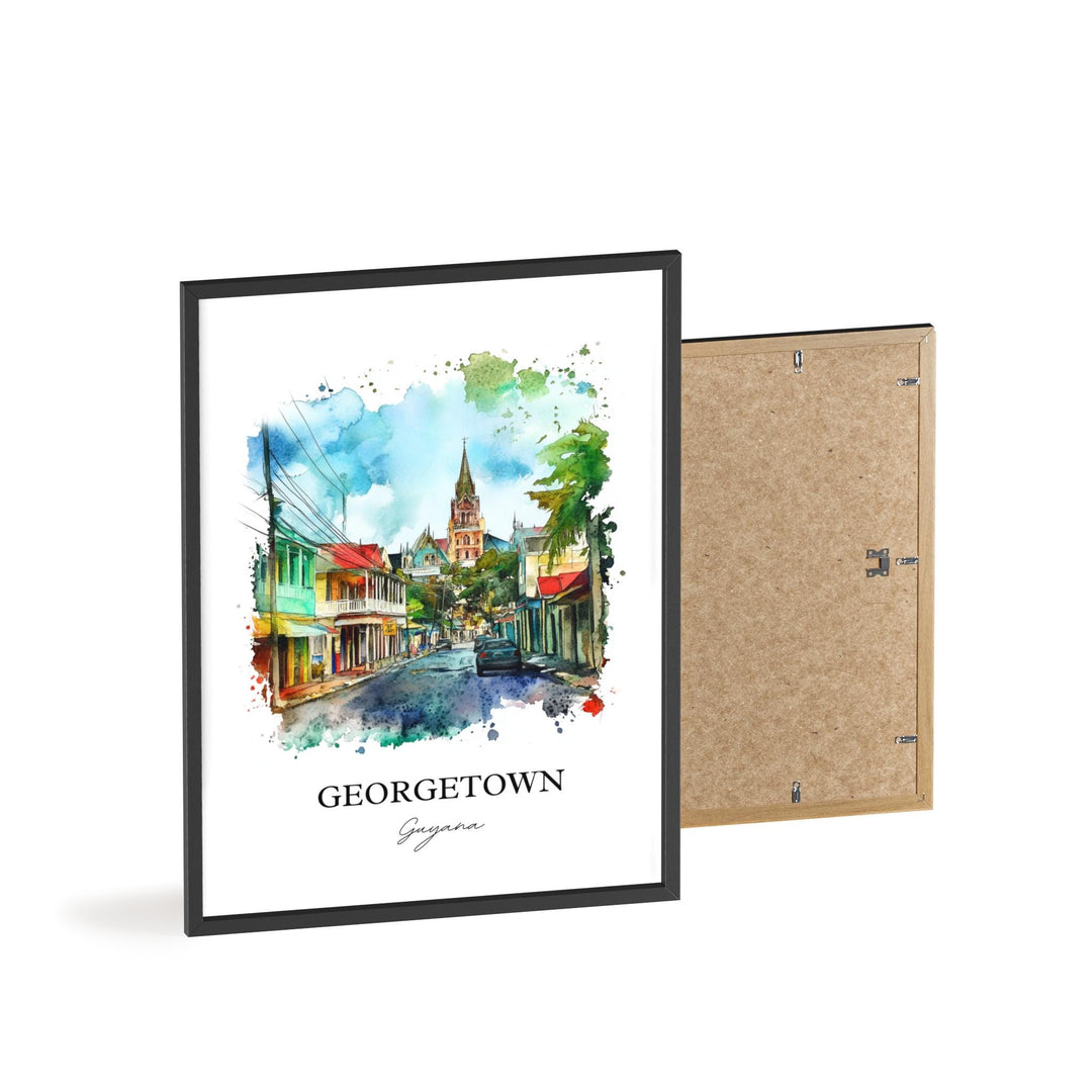 Georgetown, Guyana – Watercolor Art Print